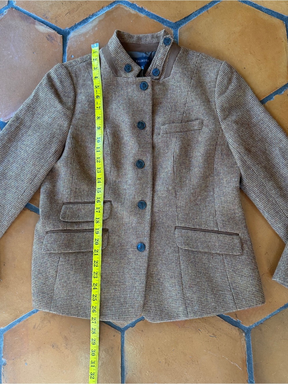 Talbots Blazer Women’s 12 Wool Jacket Old Money Field Coat Country Estate Preppy - Picture 8 of 9